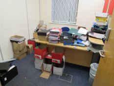 Contents of office (desk 1500x1200mm)