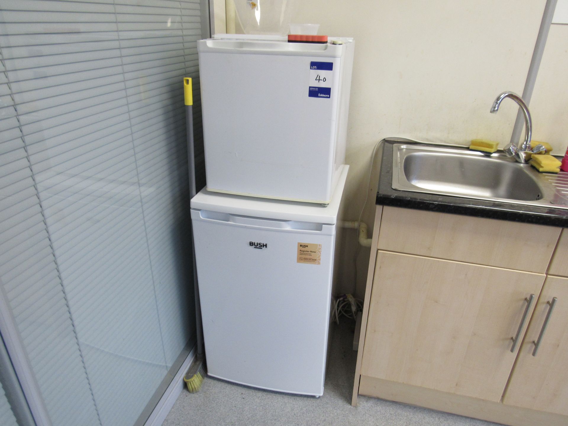 Kitchen electrical goods, table top freezer, fridge, kettle, toaster, microwave, Tefal toast and