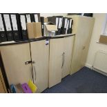 3 x Office cupboards (2 lockable no keys)