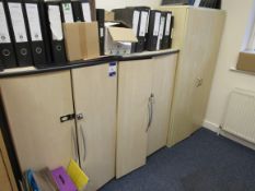 3 x Office cupboards (2 lockable no keys)