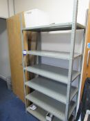 2 x Bolted racking 1 x 6 shelves 900mm wide, 1 x 6 shelves 600mm wide