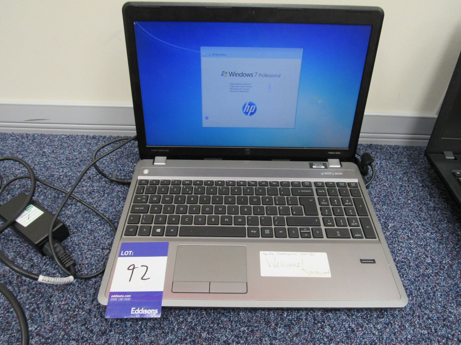 HP Probook 4545S Laptop with charger - Image 2 of 2