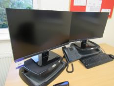 2 x Acer KA2TOH 27” Monitors with monitor office stands
