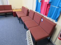 17 x Reception/Waiting/Staff Room Chairs and upholstered coffee table