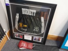 Framed Ryan Burnett Boxing shorts and Glove