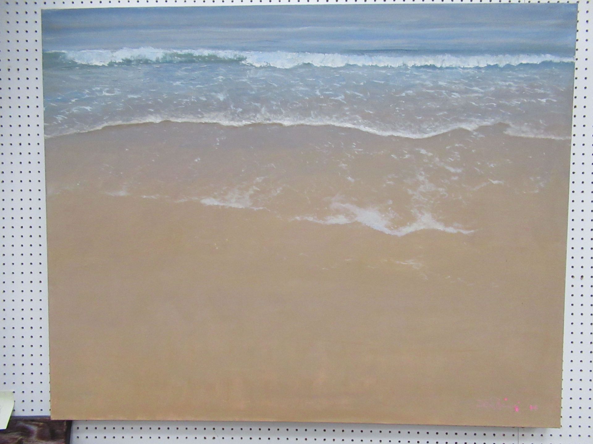 'Sandy Beach' Oil Painting by Mike Service. RRP £995. (39" x 32" unframed) - Image 2 of 3