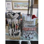 Various L.S.Lowry Designed Vases, Telight Holders and Mug