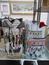 Various L.S.Lowry Designed Vases, Telight Holders and Mug