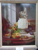 'Evening Fruits' Oil Painting by Gyula Boros, RRP £1,795. (22