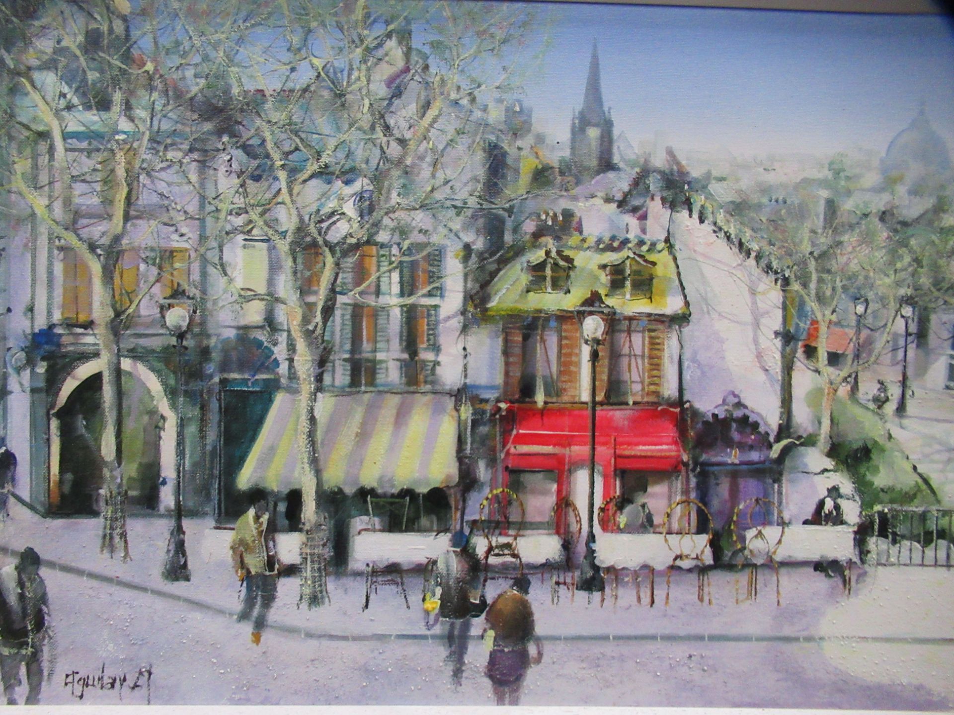 'European City Landscape Scene' Oil Painting by Jorge Aguilar-Agon, RRP £10,995 - Image 3 of 5