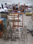 Various Artist Easels - some wooden some metal