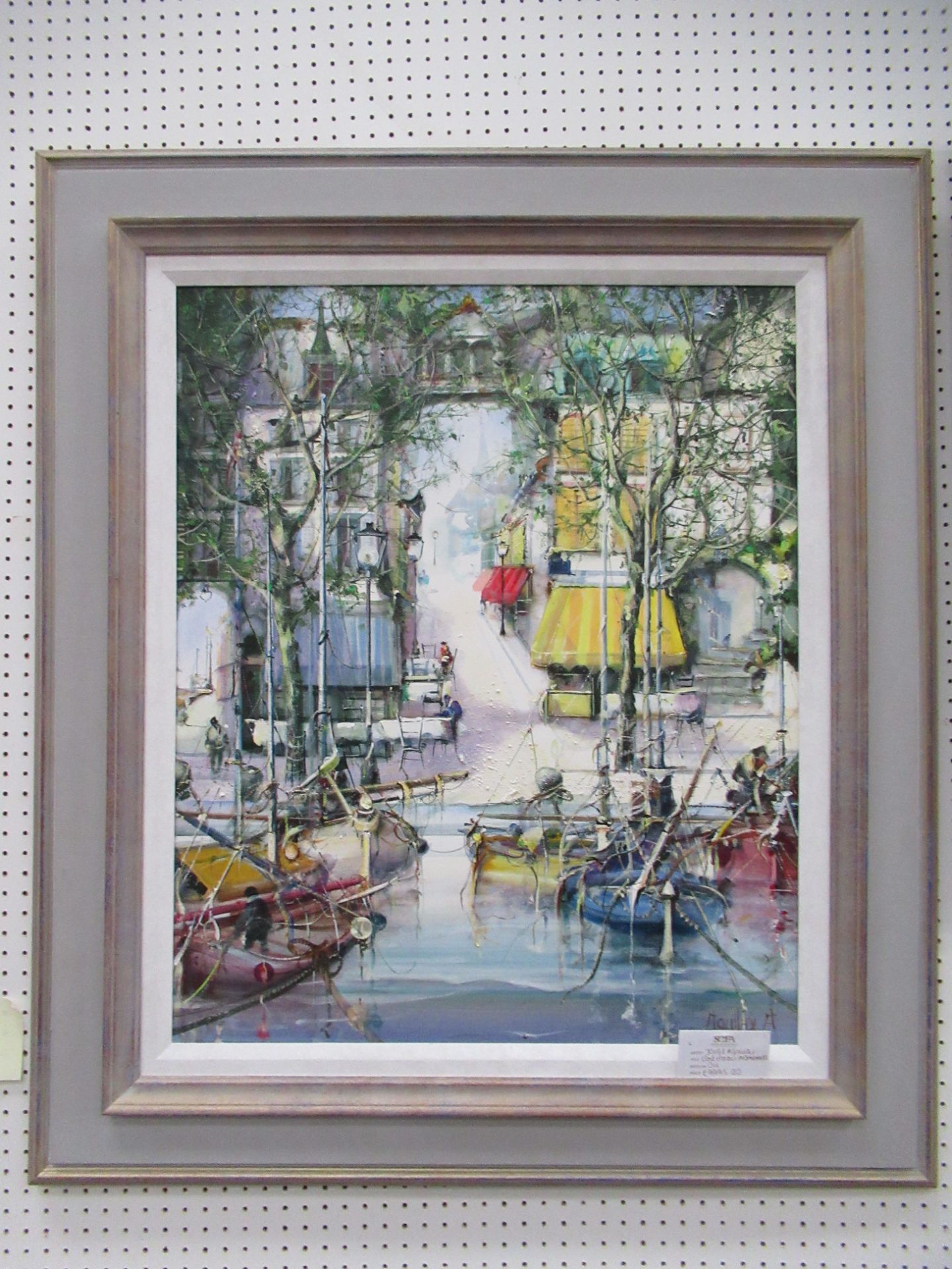 'Cote D'Azur Promenade' Oil Painting by Jorge Aguilar-Agon. RRP £9,995 (34" x 38" including frame) - Image 2 of 4