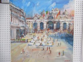 'St Marks Venice' Oil Painting by Martin Ulbricht. RRP £995 (24" x 24")