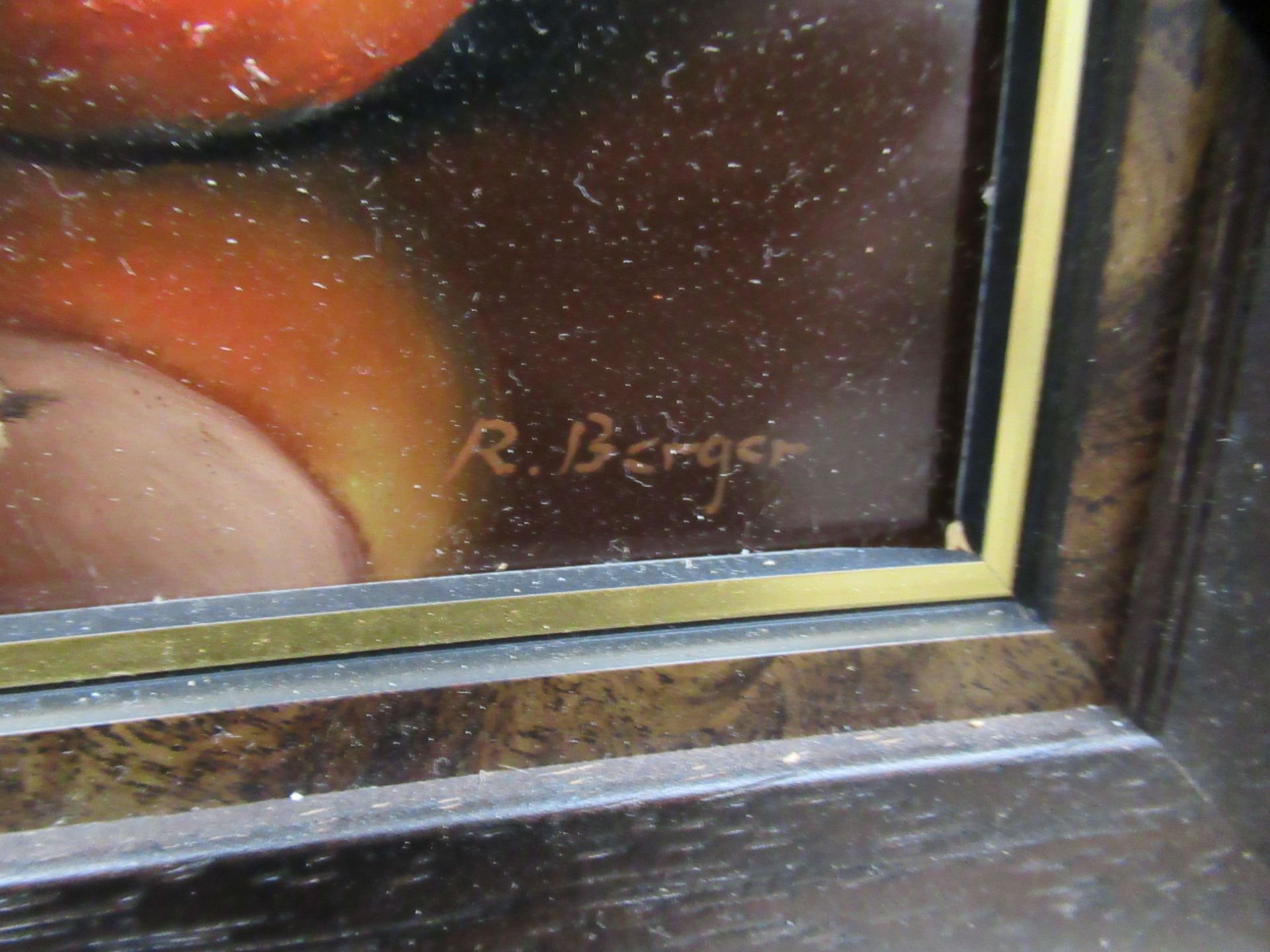 'Apples' Oil Painting by Ronald Berger, RRP £595 ( 12" x 13" including frame) - Image 3 of 3