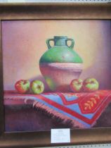 'Tuscan Fruit' Oil Painting by Paul Morgan, RRP £995 ( 25" x 25" including frame)