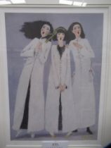 'The Little Maids' Framed Print by Gywn Jones. RRP £395 (21" x 26" including frame)