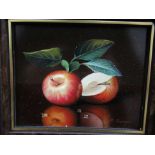 'Apples' Oil Painting by Ronald Berger, RRP £595 ( 12" x 13" including frame)