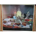 'Collection of Treasure' Oil Painting by Gyula Boros, RRP £3500. ( 33" x 36" including frame)