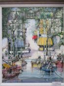 'Cote D'Azur Promenade' Oil Painting by Jorge Aguilar-Agon. RRP £9,995 (34