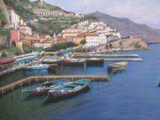 'Portofino' Oil Painting by Gyula Boros. RRP £1495 (39