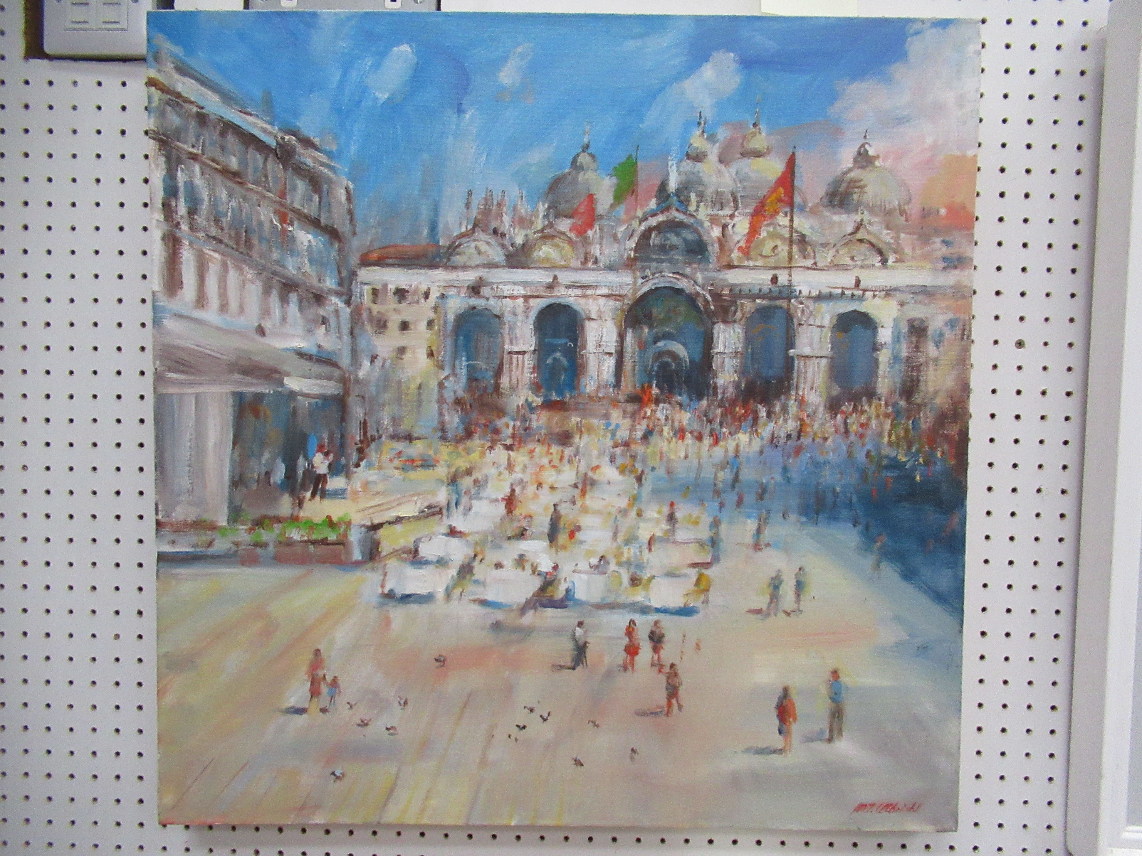 'St Marks Venice' Oil Painting by Martin Ulbricht. RRP £995 (24" x 24") - Image 2 of 3