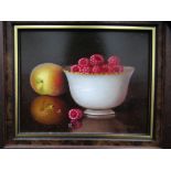 'Raspberries' Oil Painting by Ronald Berger, RRP £595 (12" x 13" including frame)