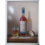 'Whiskey Bottle' Oil Painting by Zoltan Preiner, RRP £1295, (19" x 23" including frame)