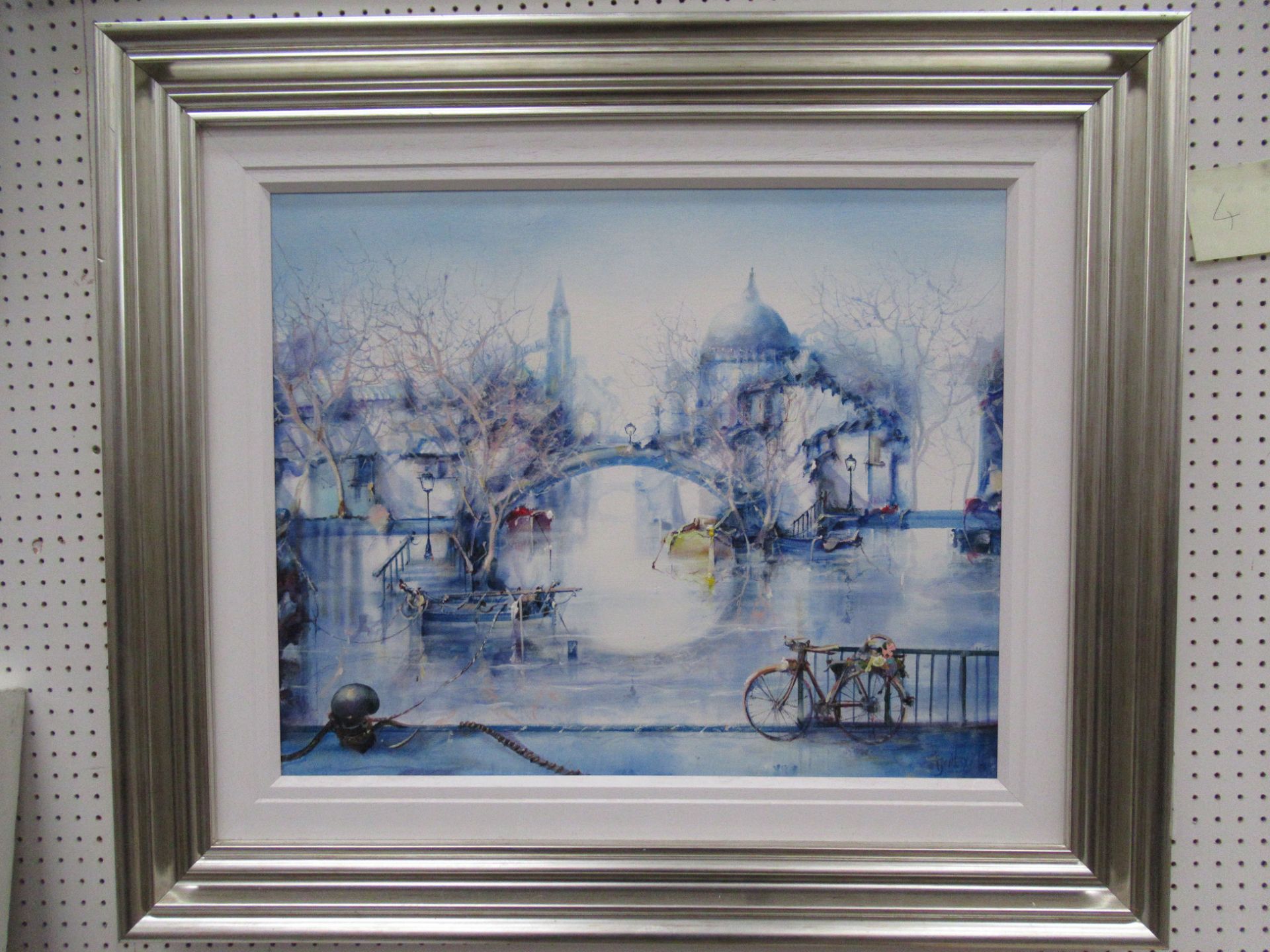 'European City Riverscape Scene', Oil Painting by Jorge Aguilar-Agon, RRP £7,995 - Image 2 of 3