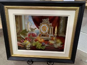 'Golden Clock' Oil Painting by Gyula Boros. RRP £1295 ( 19" x 23" including frame)