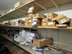 Large quantity of assorted ironmongery to shelf