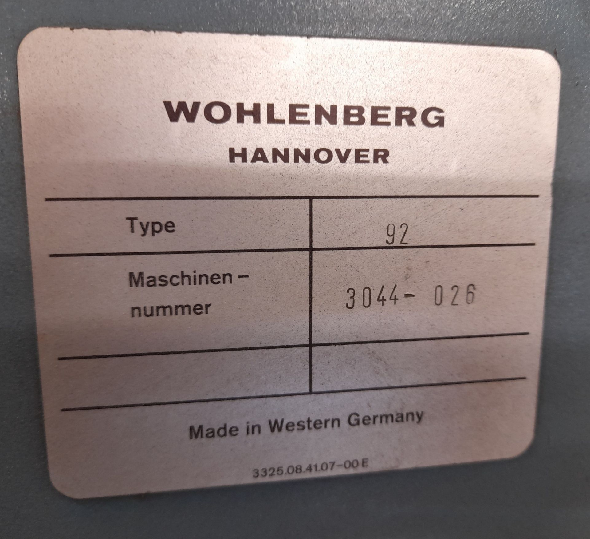 Wohlenberg 92 Guillotine IC 2100, serial number 3044-026 (includes spare blades) - Image 3 of 4