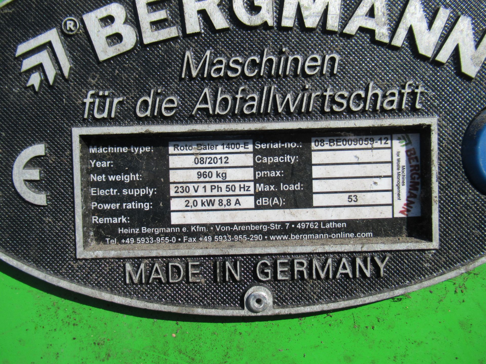 Bergmann Roto-Baler 1400-E Baler - Image 6 of 6