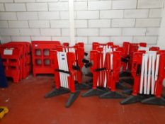 Quantity of 12 JSP Concertina barriers and approximately 25 JSP barriers (as lotted)