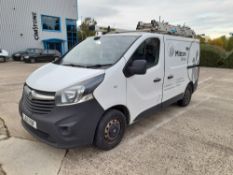 Vauxhall Vivaro 2700 CDTI Van, registration LS18 RBF, odometer reading 134,502 miles, engine warning