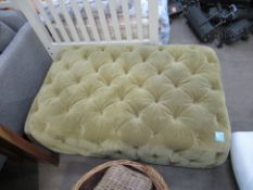 Large Yellow Buttoned Waiting Stool from Dressing Room Area