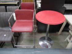2x Wine Bar Stools & Round Top Table (910mm tall)