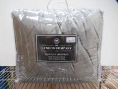 The Lyndon Company' Velvet Dot Bedspread 140cm x 200cm in 'Charcoal' (RRP £250)