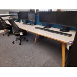 6 Person office pod comprising Dams Furniture Fuze workstations (Approx. 1400 x 800), 5 x