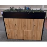 Ministry Remanufactured 8 Person lockers with planter (Approx. 16000 x 1225 x 430) (Location