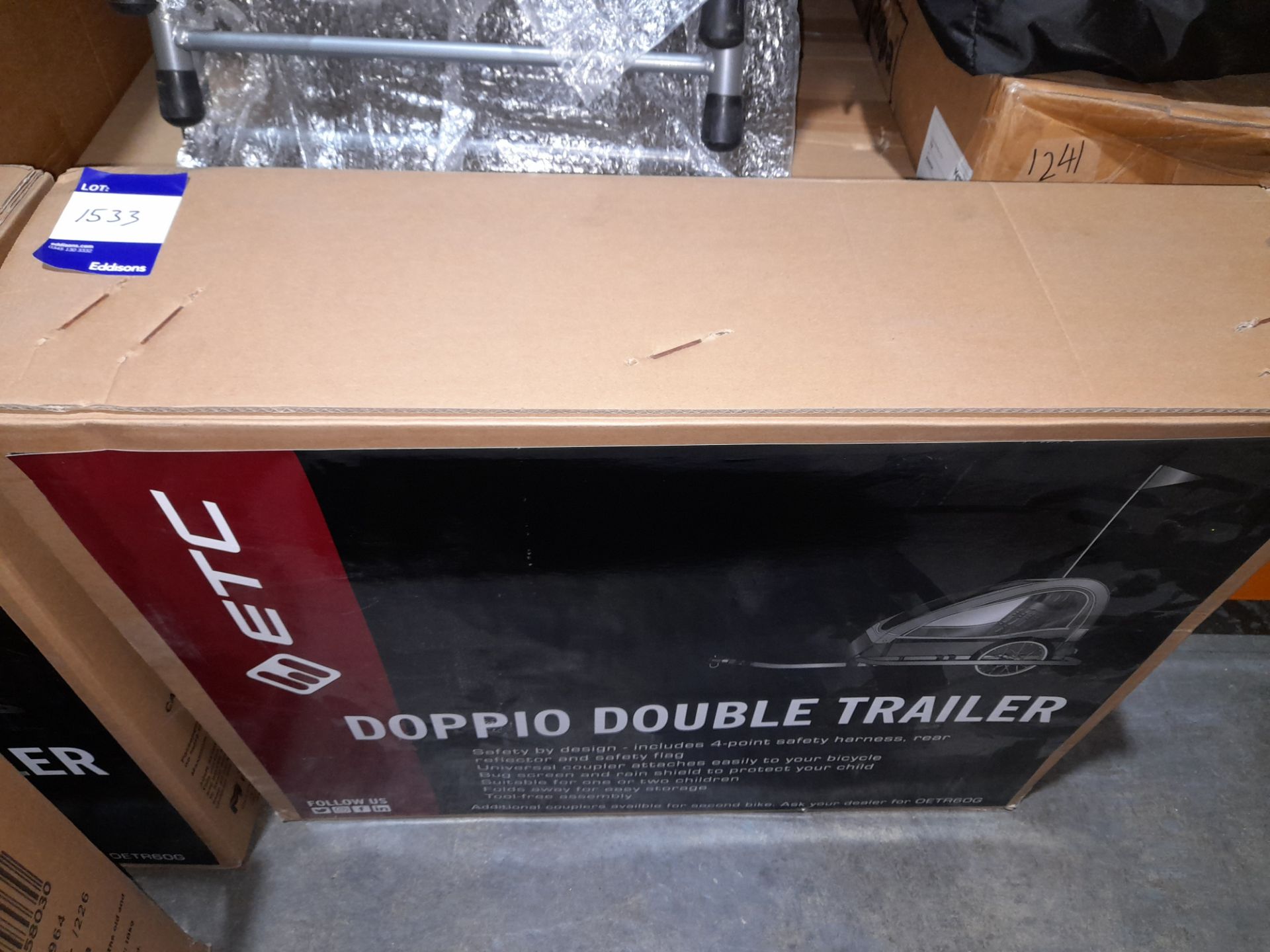 ETC Doppio Double Trailer 20-Inch Wheel (This lot forms part of composite lot 1621 and at the end of - Image 2 of 2