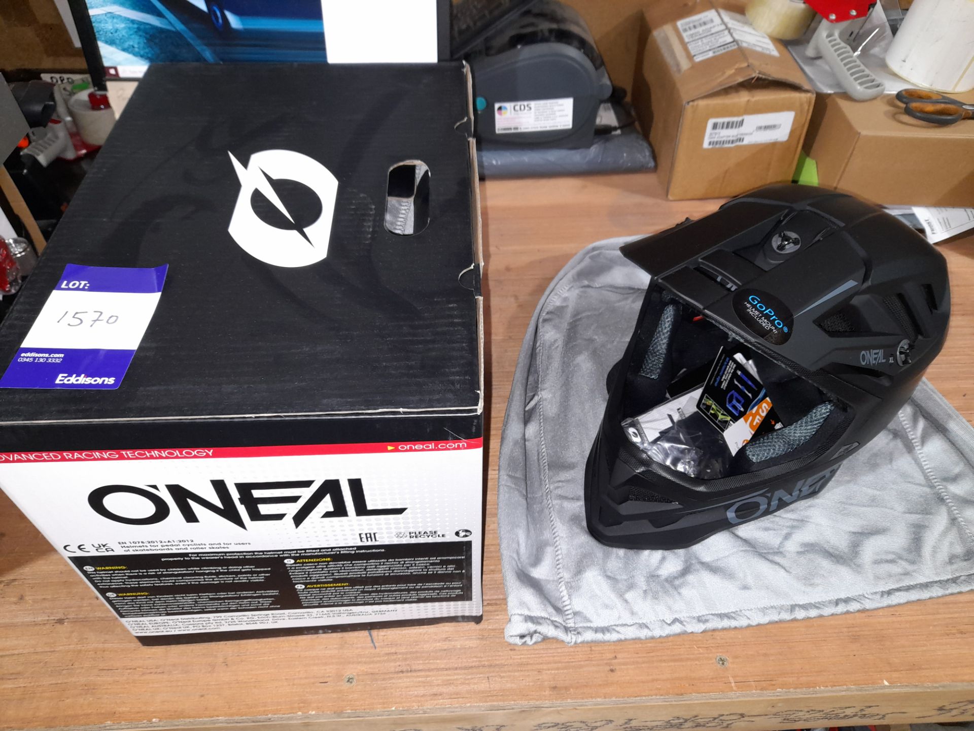 O'Neal Blade Polyacrylite X-Large (61-62cm) Helmet Solid Black (This lot forms part of composite lot - Image 2 of 4