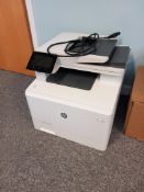 HP Colour Laser Jet Pro MFP m477fdw Printer. Located in Stockport
