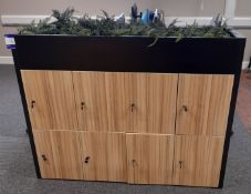 Ministry Remanufactured 8 Person lockers with planter (Approx. 16000 x 1225 x 430) (Location