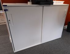 Senator Desk end storage with twin sliding door (Approx. 1650 x 1150 x 450) (Location Neath; Located