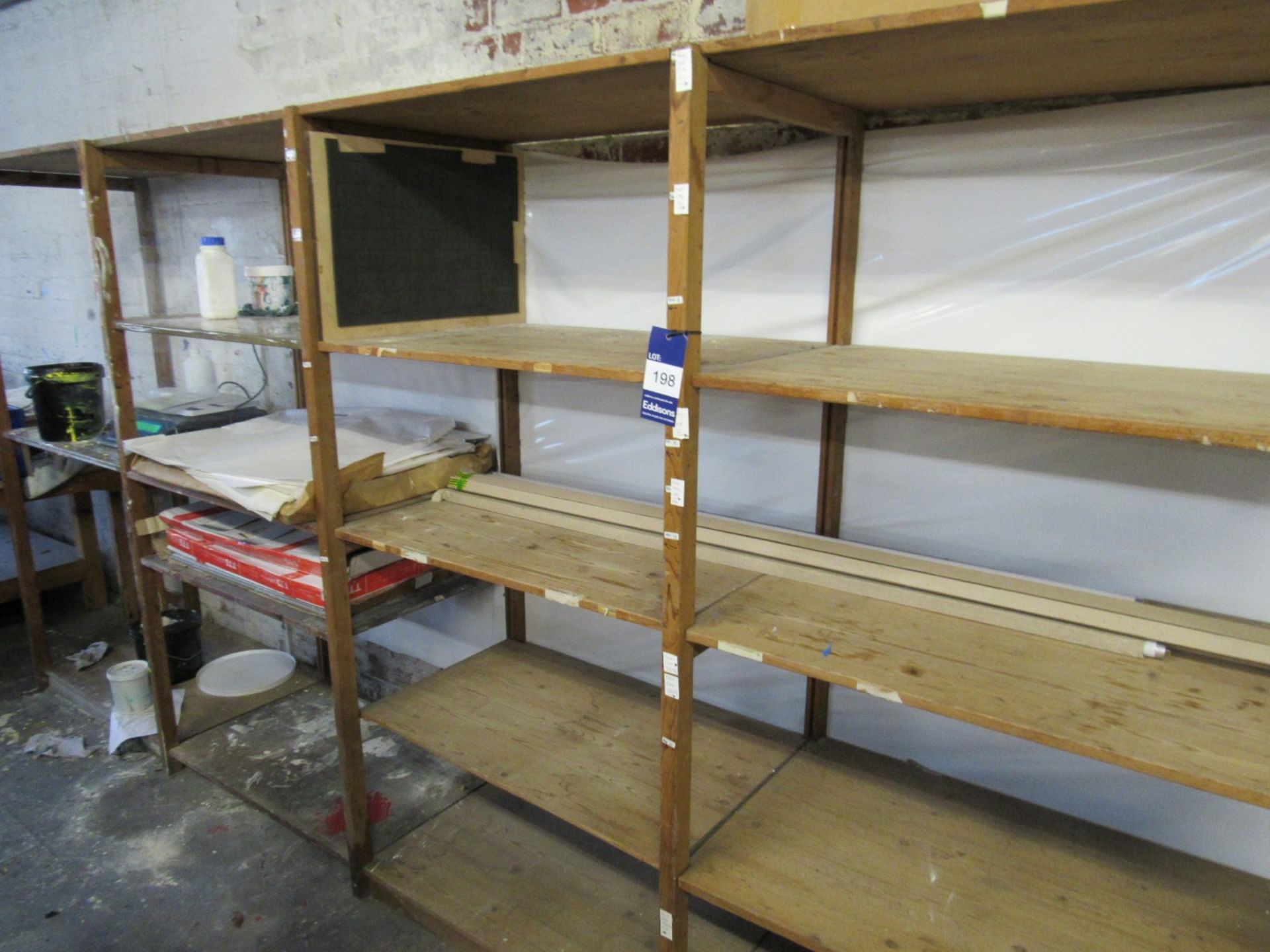 4 Tier boltless wooden racking - Image 2 of 3