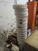 Large quantity of buckets and salts