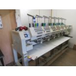 Brother BE-1206B-BC-6A 6 head 12 spool embroidery machine Serial number K55M33181