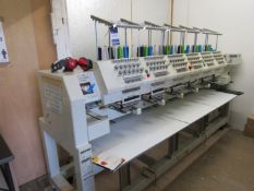 Brother BE-1206B-BC-6A 6 head 12 spool embroidery machine Serial number K55M33181