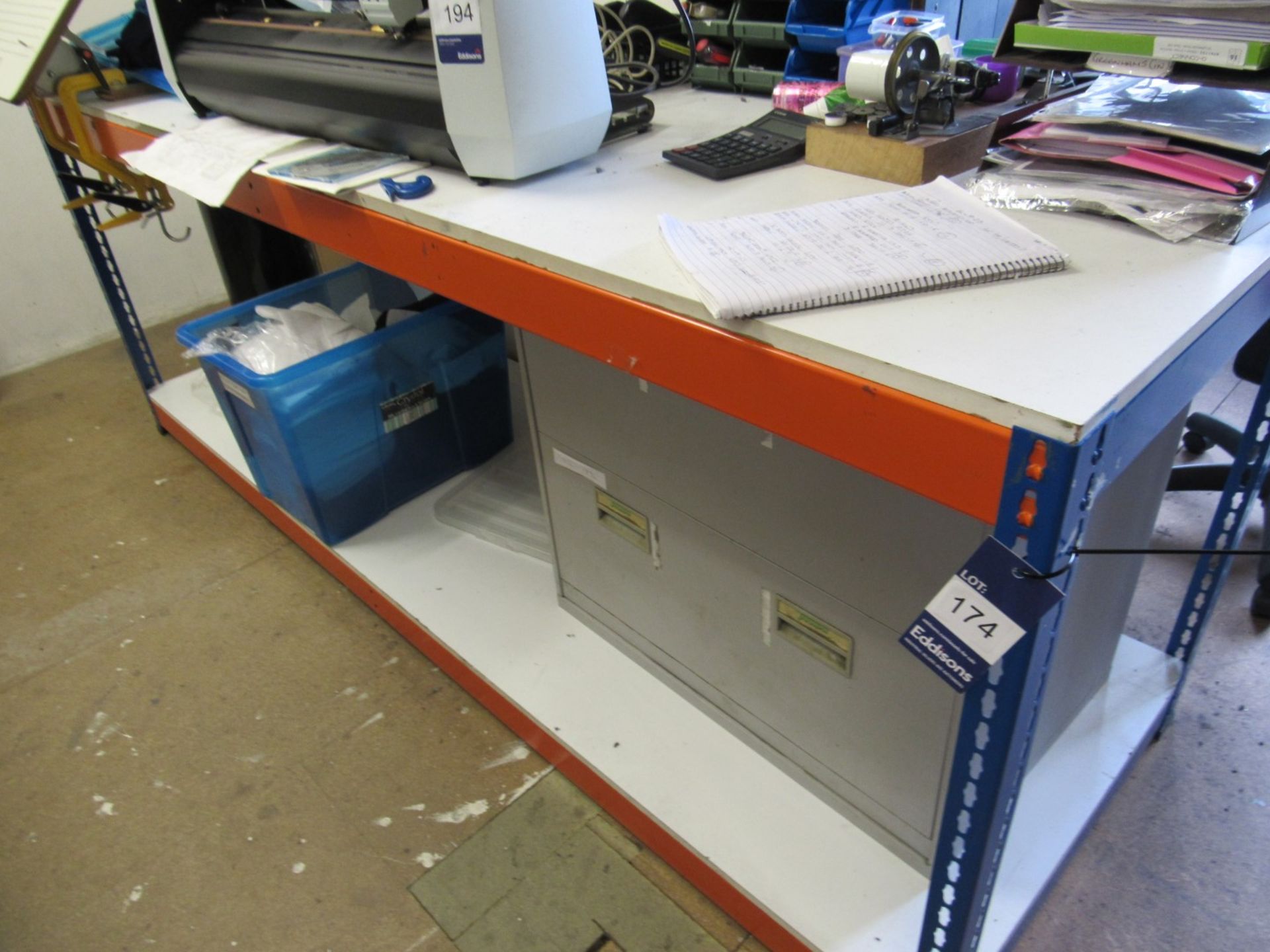 Boltless steel workbench