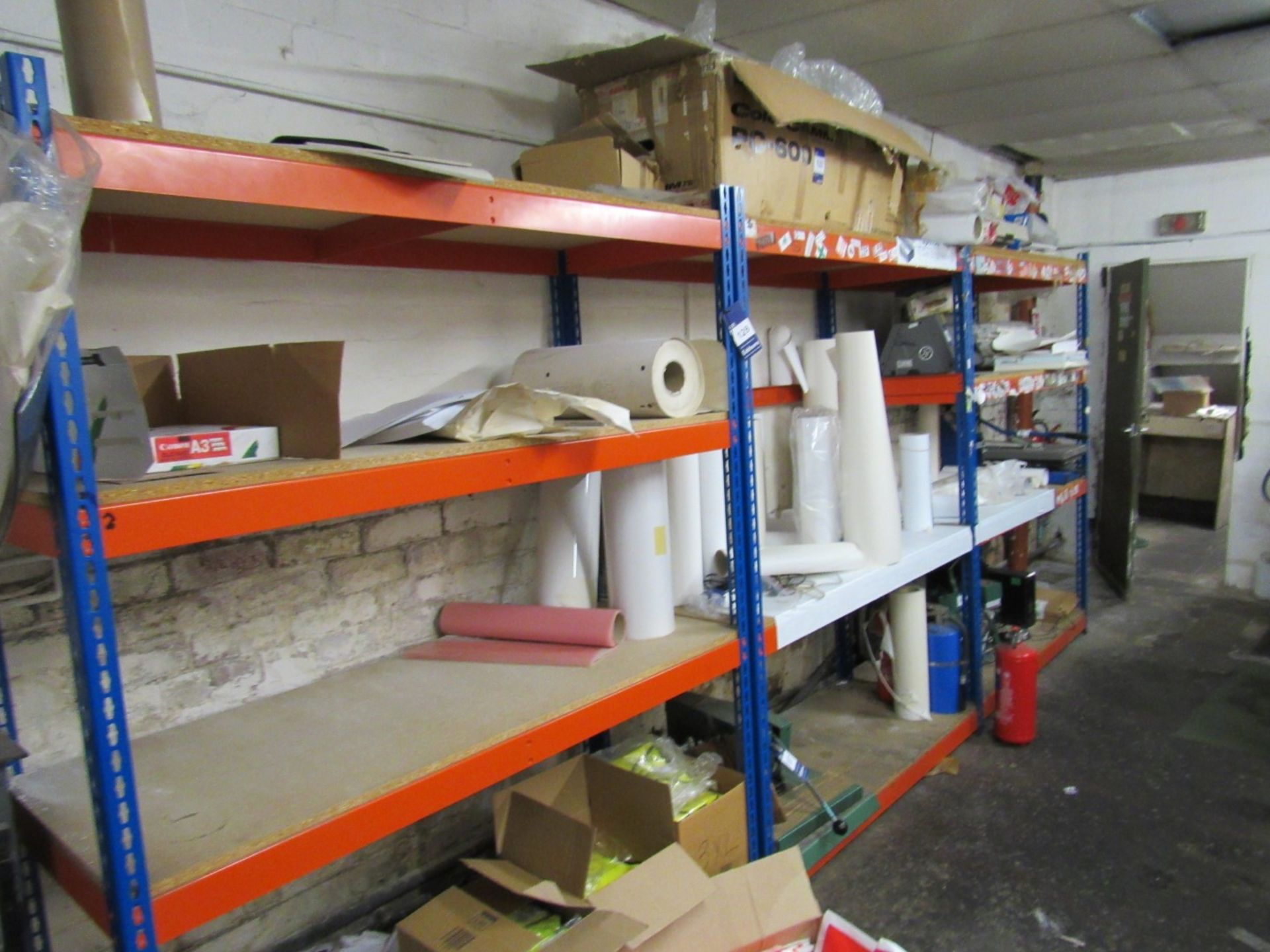 3 Bays of boltless shelving